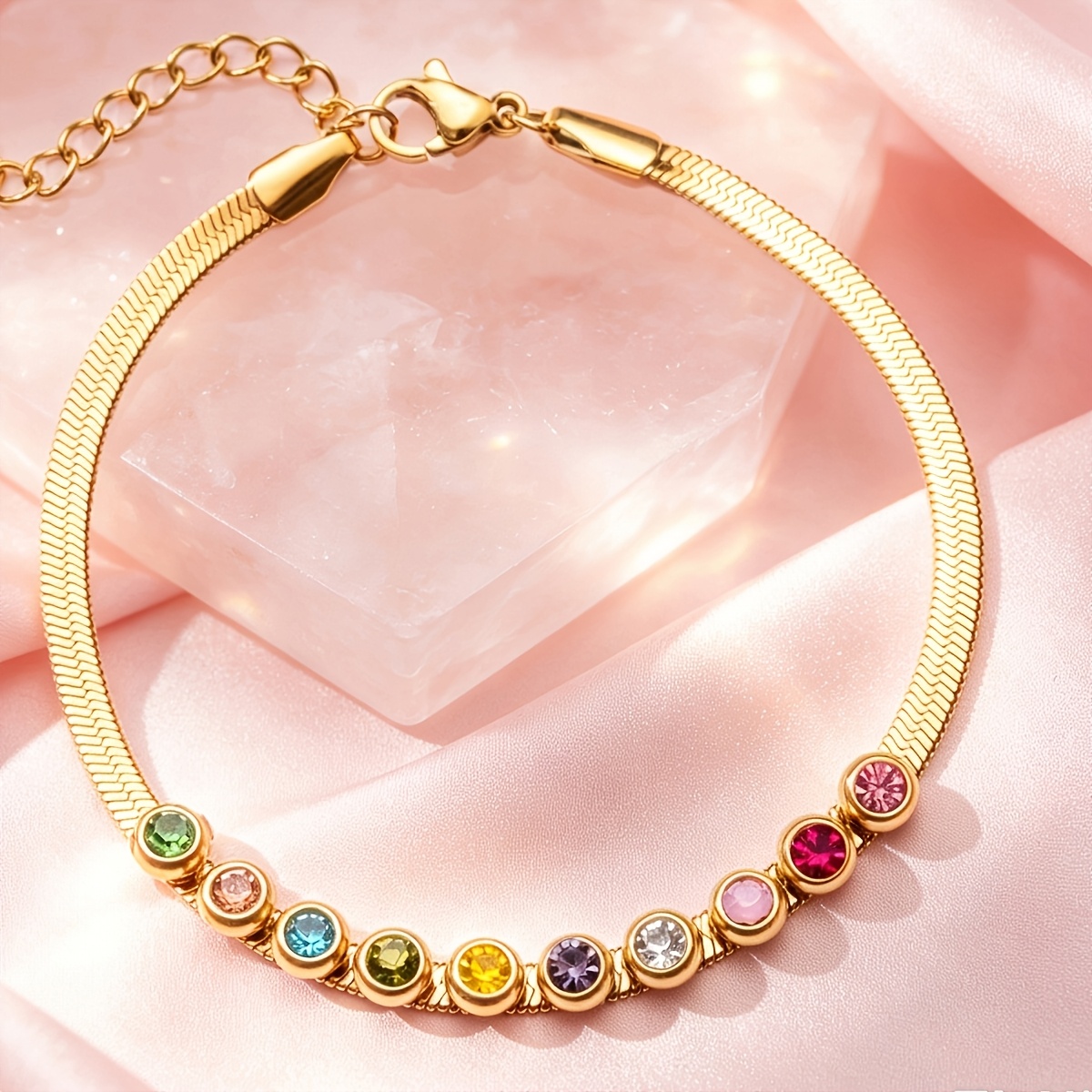 2pcs Unisex 18K Golden Plated Bracelet and Bangle Set